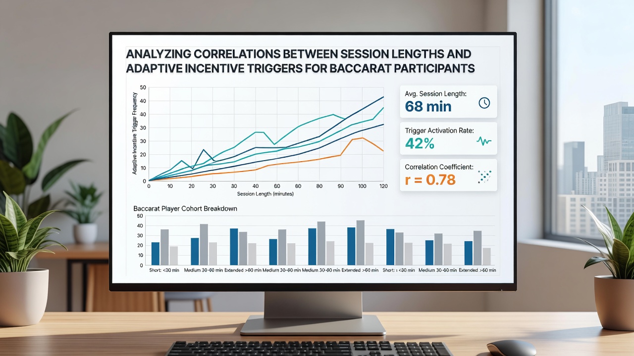 Charts illustrating correlations between baccarat session durations and adaptive incentive activations across gaming apps