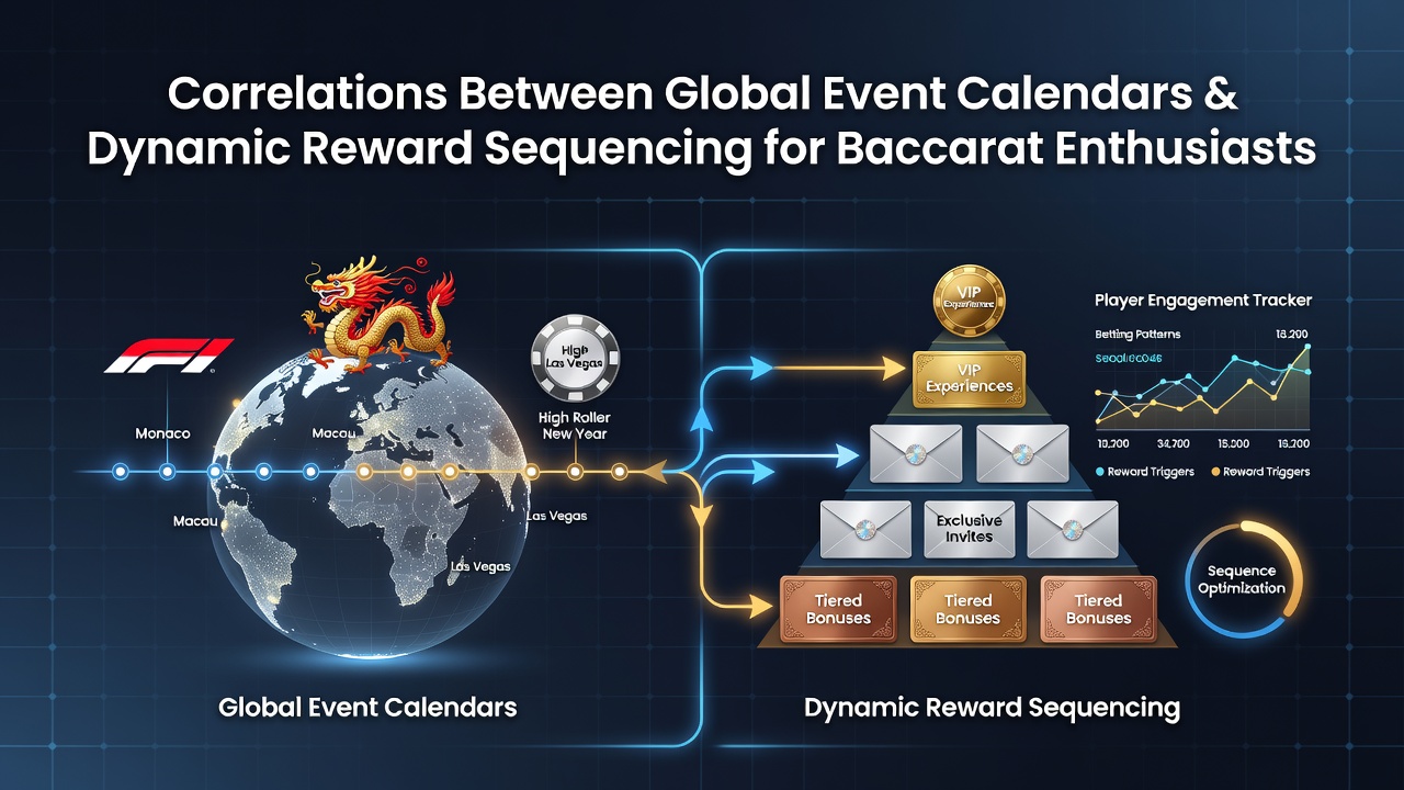 Mobile baccarat gameplay screen with overlaid reward sequence indicators and event calendar markers