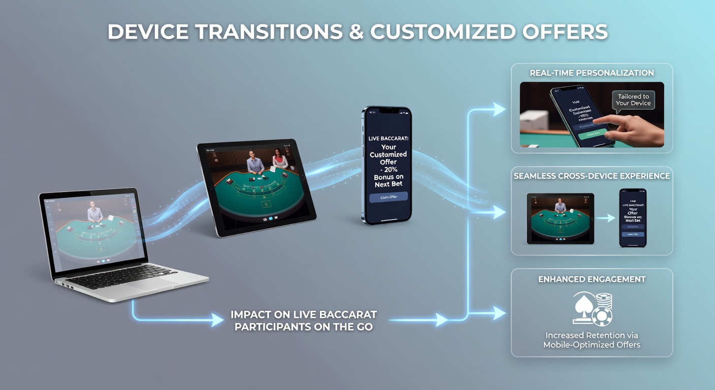 Live baccarat players switching between mobile devices during gameplay sessions
