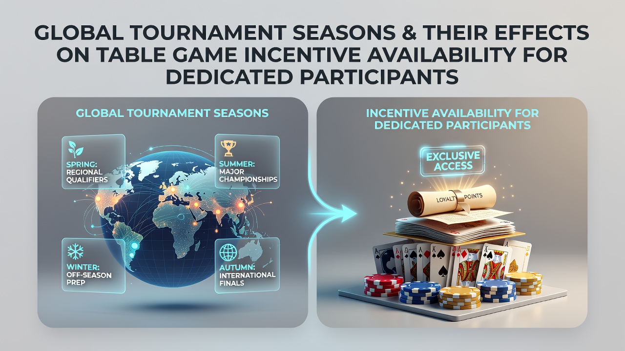 Global casino tournament calendar showing seasonal patterns across major gaming regions and their influence on table game rewards