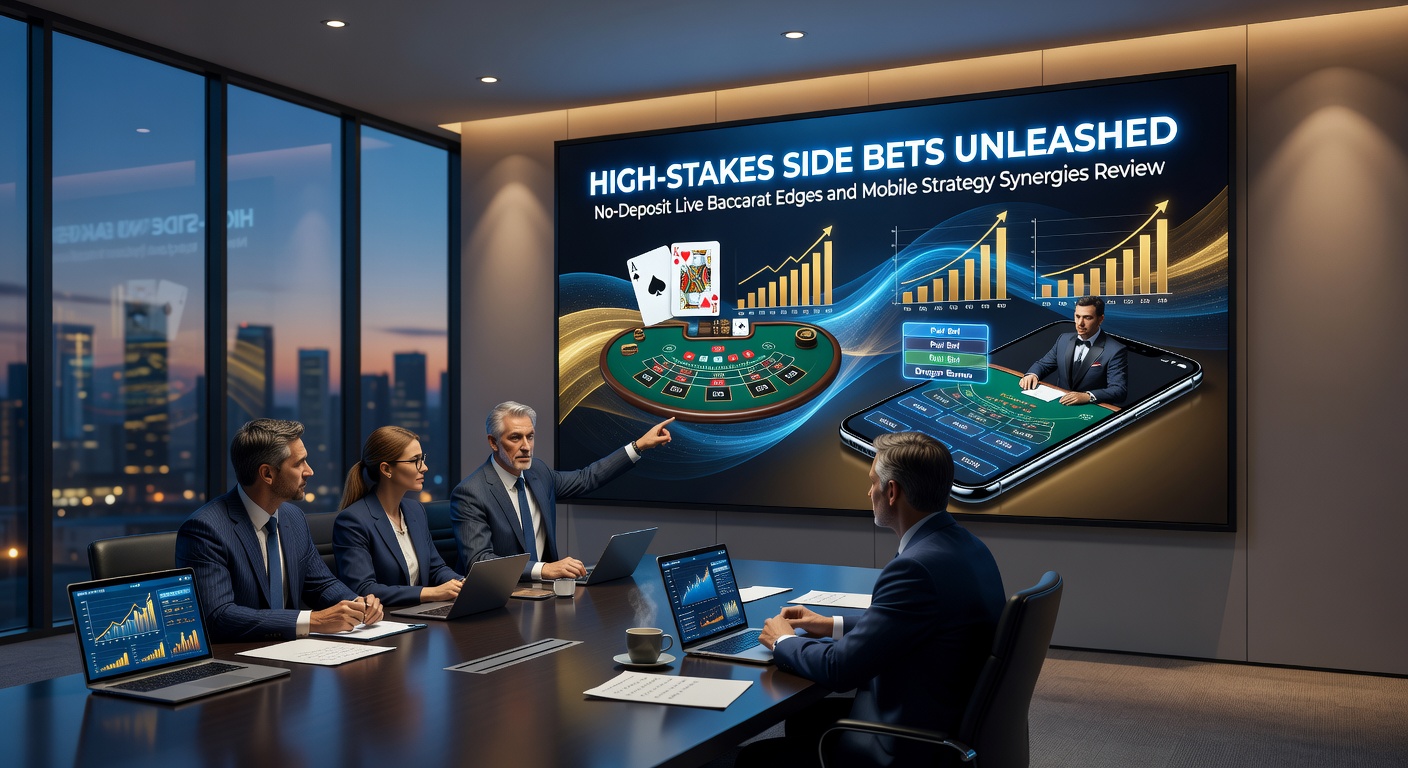Mobile screen displaying live baccarat side bet wins, with no-deposit bonus tracker and strategy overlays during a high-stakes round