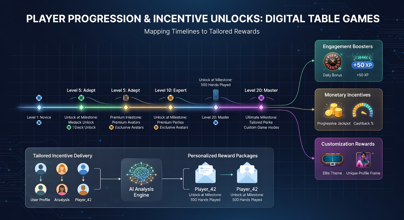 Diagram illustrating incentive calibration points mapped against player activity timelines on emerging digital table game platforms