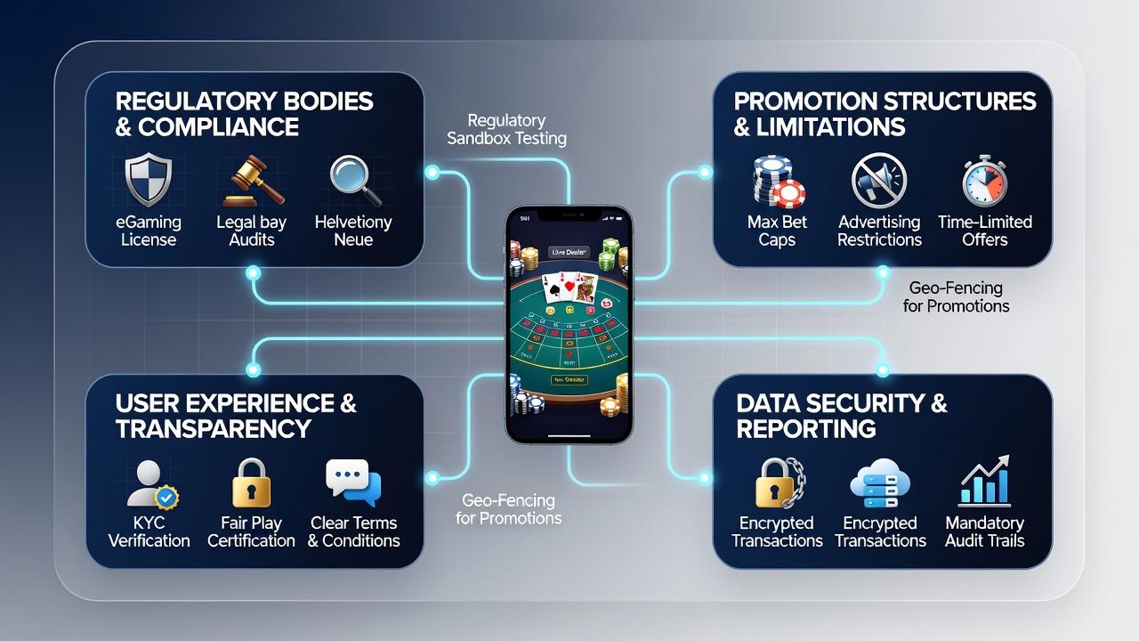 Mobile casino interface displaying regulated baccarat promotions