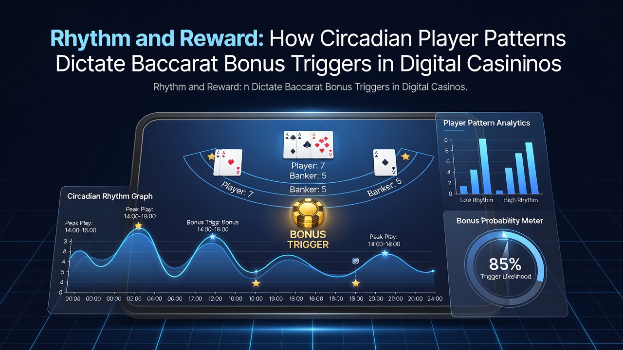 Data charts showing time-of-day correlations between player logins and baccarat bonus events on digital casino platforms