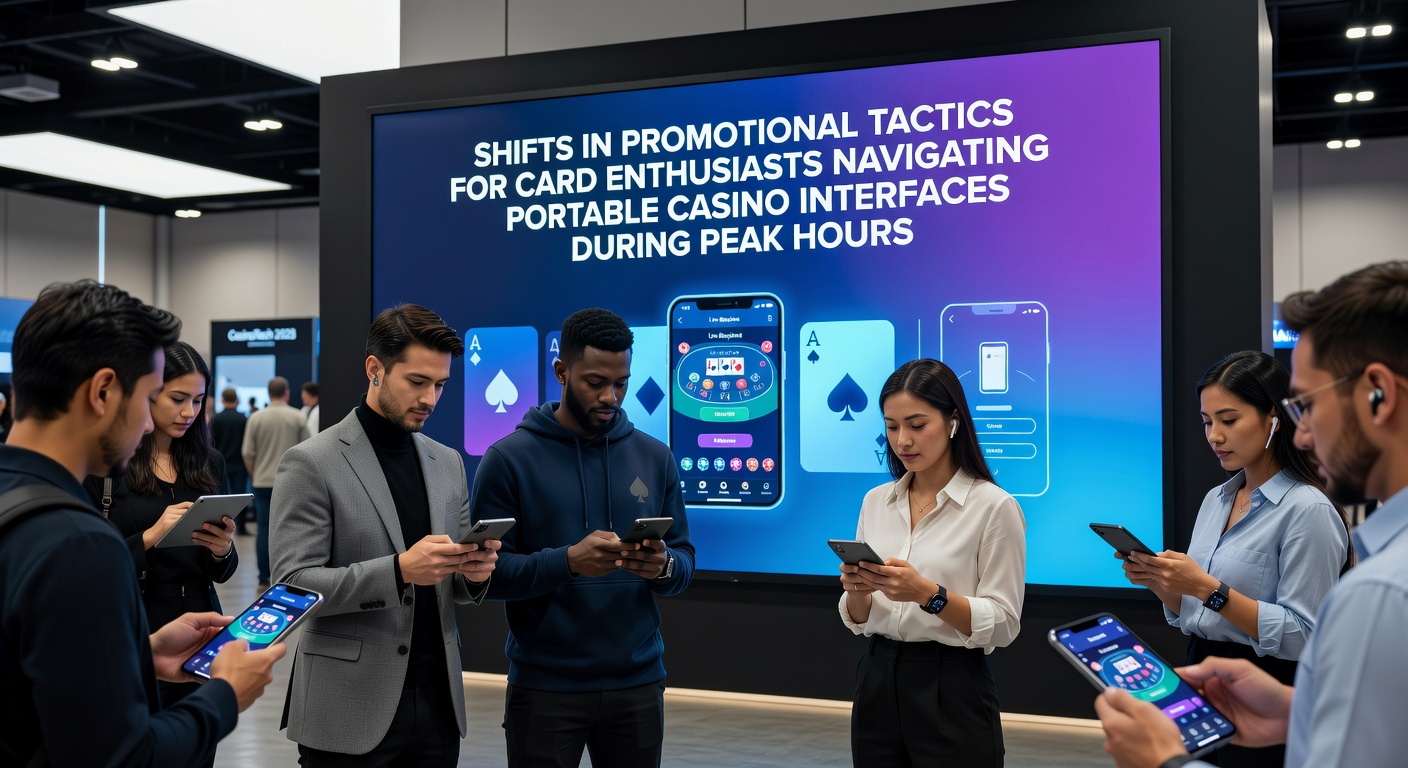 Mobile casino interface showing card game promotions during evening peak hours